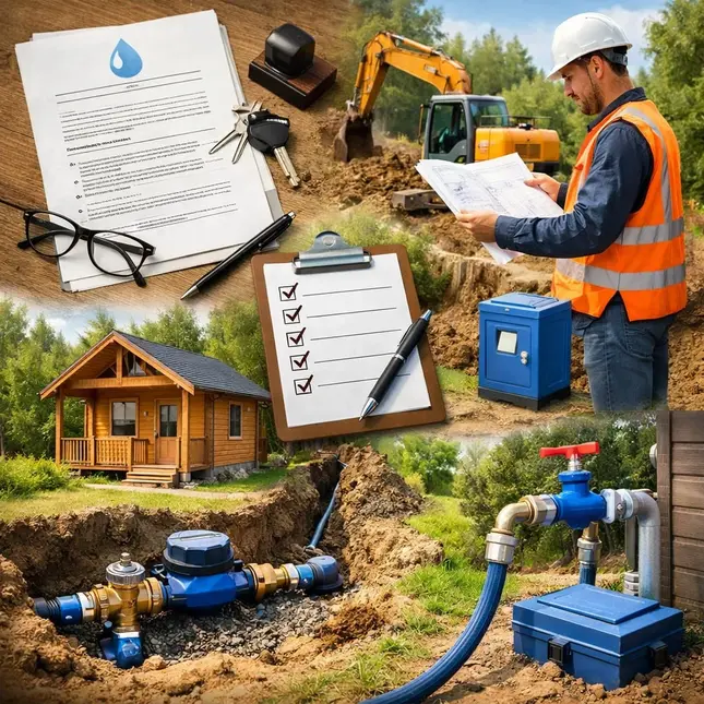 Przyłącze wody do domku na zgłoszenie - formalności krok po kroku