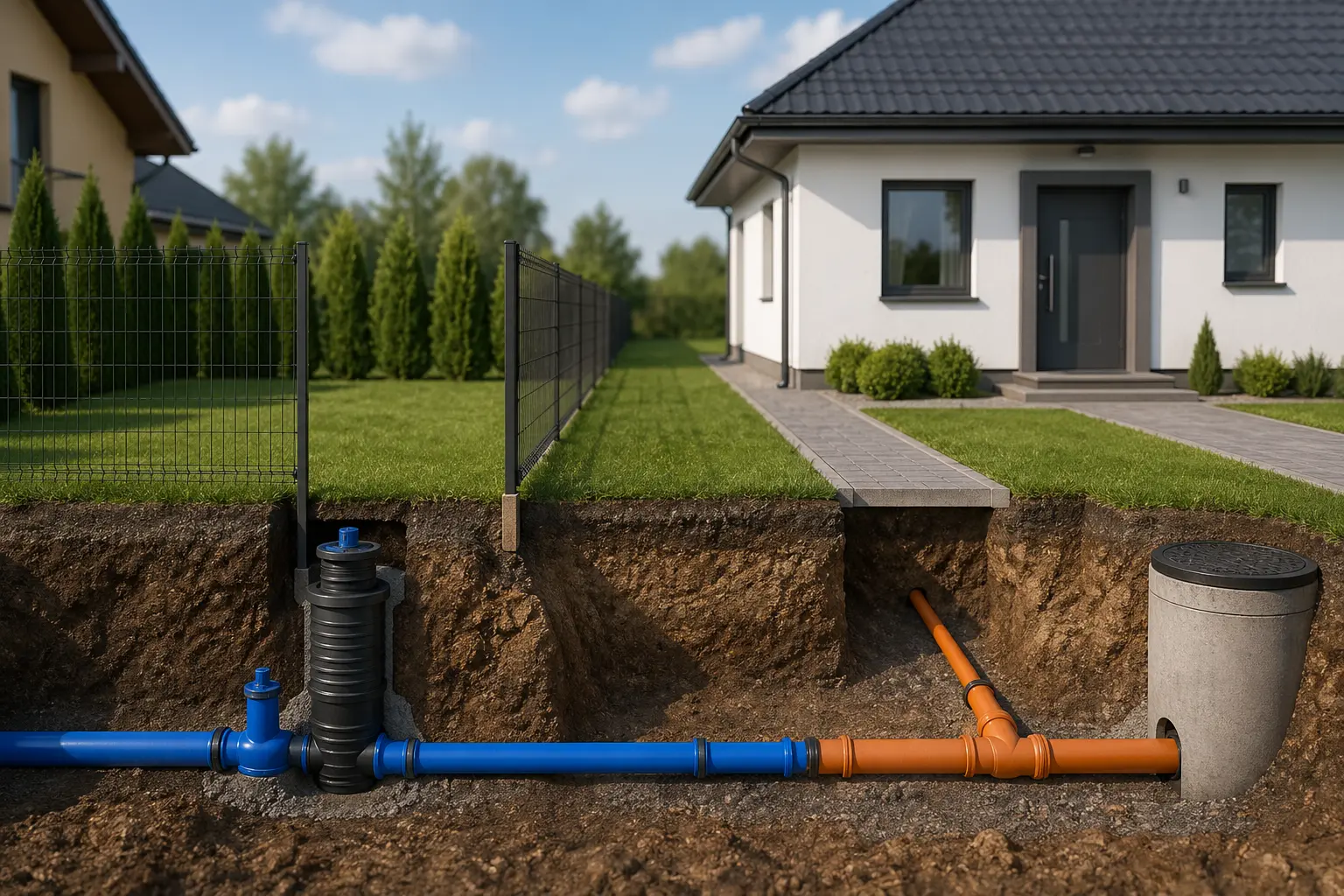 Przyłącze przez działkę sąsiada - ile to kosztuje i jak to załatwić?